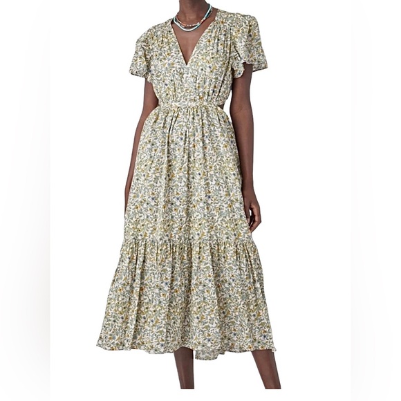 XiRENA Dresses & Skirts - NWT XiRENA Gabrielle Cotton Bella Flora Back Cut-Out Midi Dress, Size M